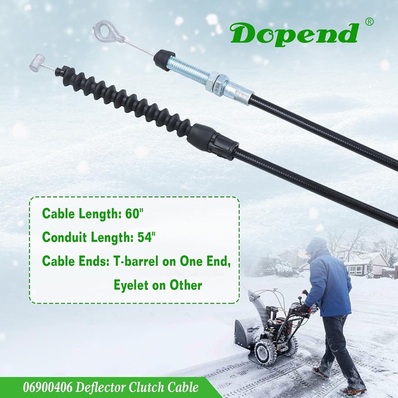 Dopend 06900406 Deflector Clutch Cable for Ariens Deluxe 24, 27, 28, 30, Ariens Pro 26, 28, 32, 36 Snowblowers, Replaces 06900406, 06900018 - Image 4